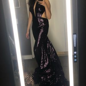 Dark purple Sequin Gown